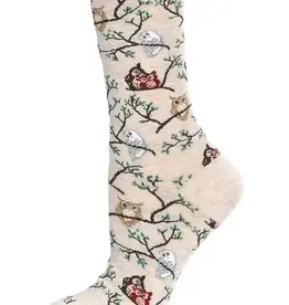 Infinity Classics Owls Bamboo Crew Socks