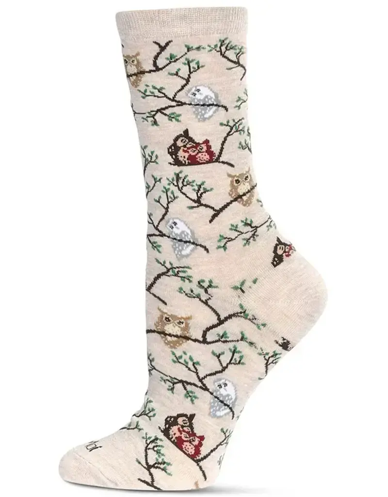 Infinity Classics Owls Bamboo Crew Socks