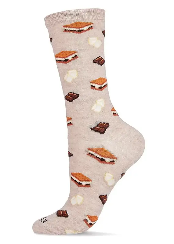 Infinity Classics I'd Like S'more Please Bamboo Blend Crew Socks