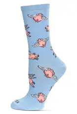 Infinity Classics Flying Pigs Bamboo Crew Socks