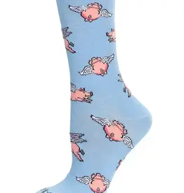 Infinity Classics Flying Pigs Bamboo Crew Socks