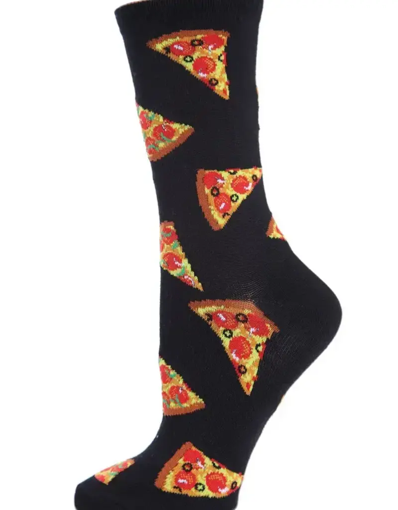 Infinity Classics Pizza Slice Bamboo Blend Crew Socks