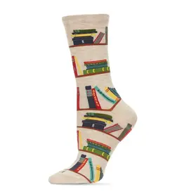 Infinity Classics Bookshelf Bamboo Crew Socks