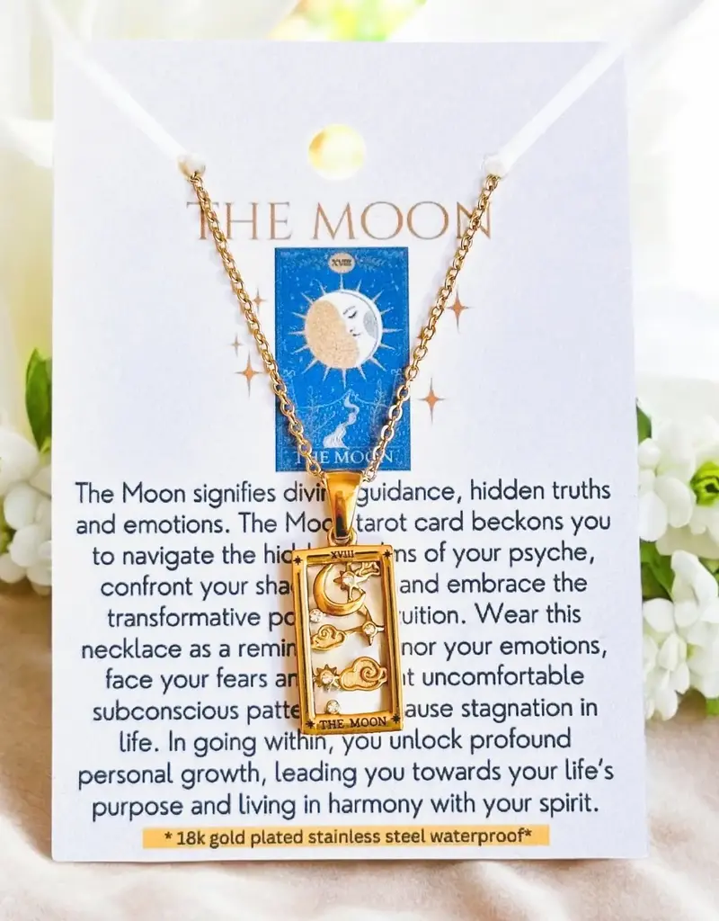 Soul Charms 18K Gold Plated Tarot Card Necklace