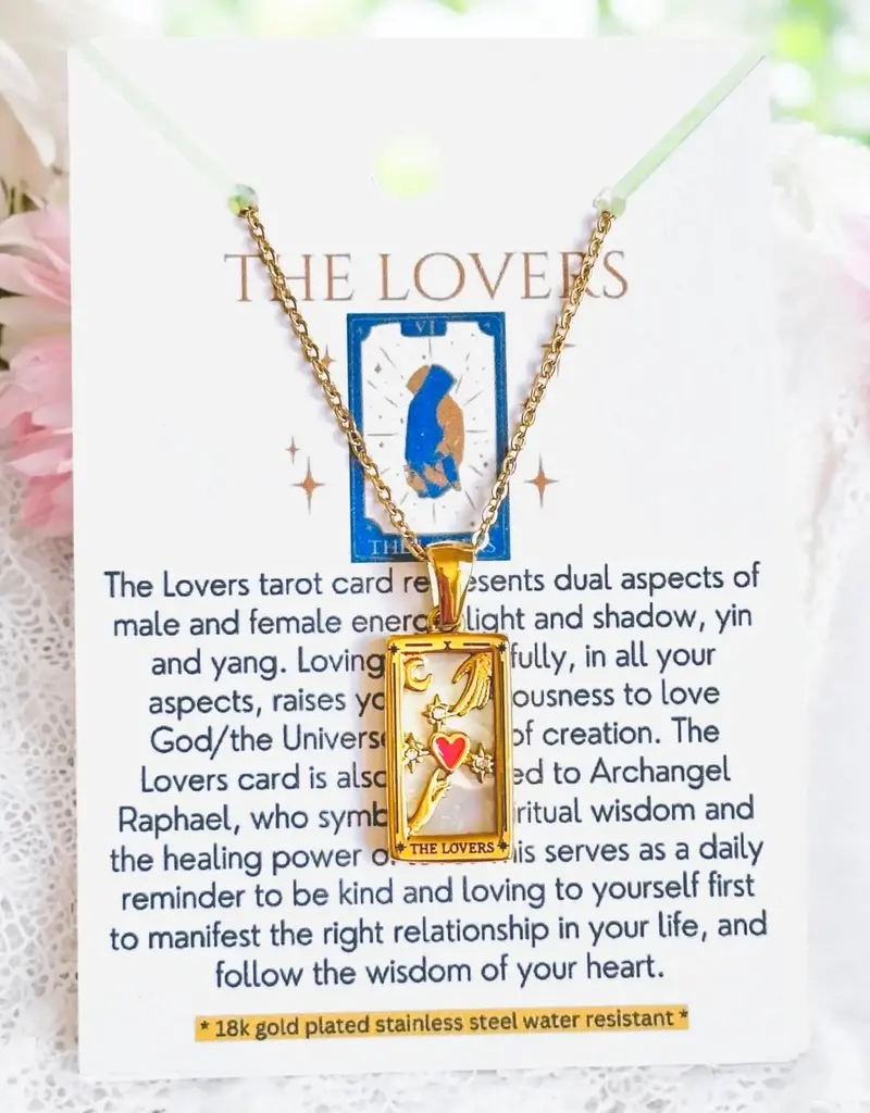 Soul Charms 18K Gold Plated Tarot Card Necklace