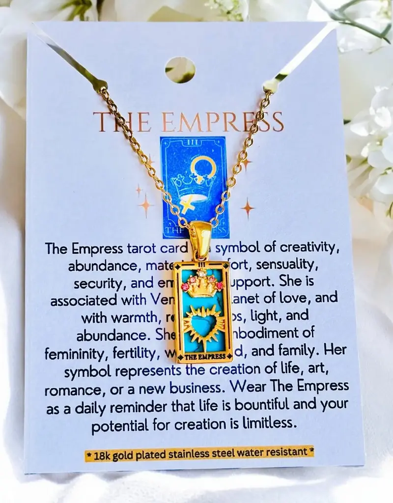 Soul Charms 18K Gold Plated Tarot Card Necklace