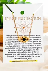 Soul Charms 18K Gold Plated Evil Eye Necklace