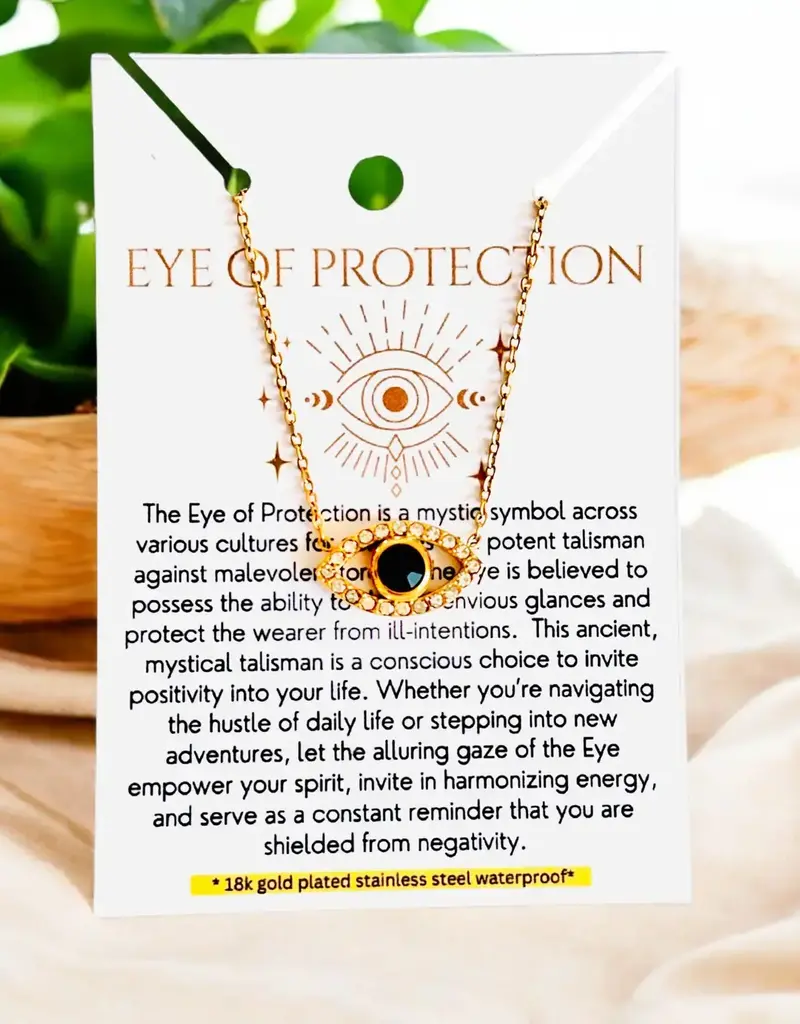 Soul Charms 18K Gold Plated Evil Eye Necklace