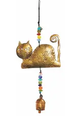 Moksha Swirly Tail Cat Beaded Bell Chime