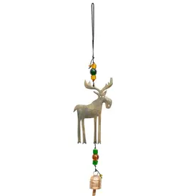 Moksha Lone Moose Beaded Bell Chime
