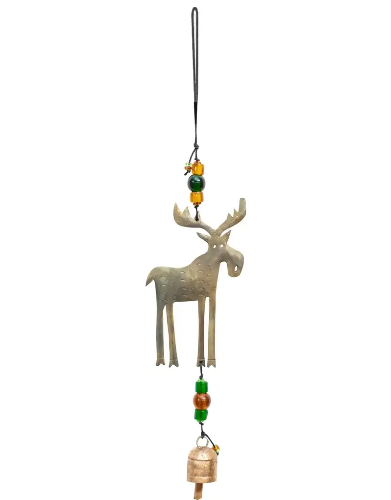 Moksha Lone Moose Beaded Bell Chime
