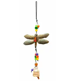 Moksha Single Dragonfly Beaded Bell Chime