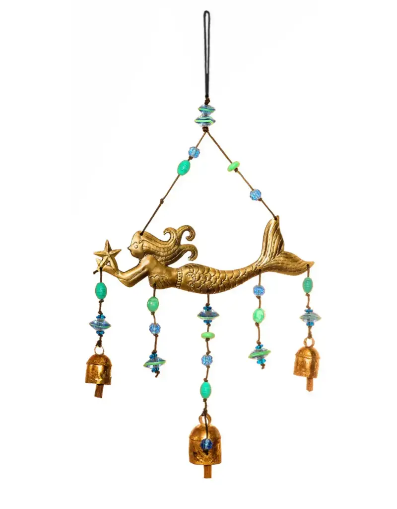 Moksha Starry Mermaid Beaded Bell Chime