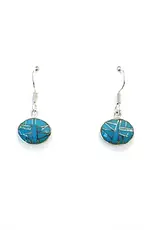 Acomo Flat Oval Inlay Earrings