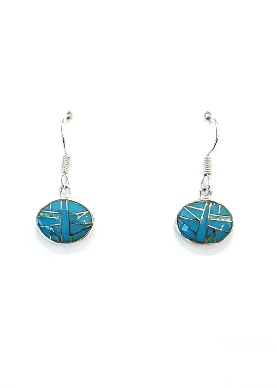 Acomo Flat Oval Inlay Earrings