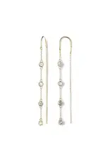 Acomo Gold-Plated Studded Threader Earrings