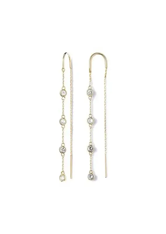Acomo Gold-Plated Studded Threader Earrings