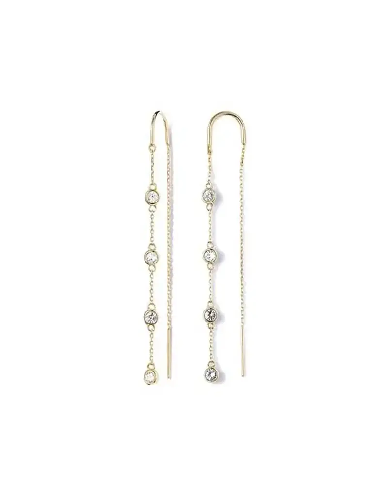 Acomo Gold-Plated Studded Threader Earrings