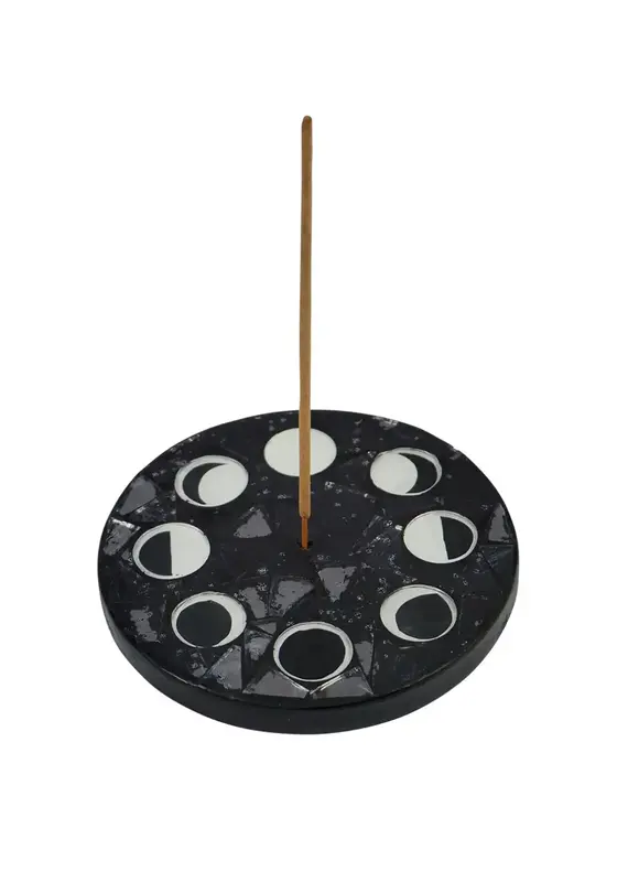 Benjamin International Round Mosaic Moon Phase Incense Holder