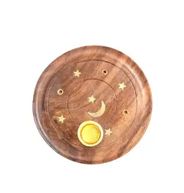 Benjamin International Round Moon & Star Cone and Stick Incense Burner