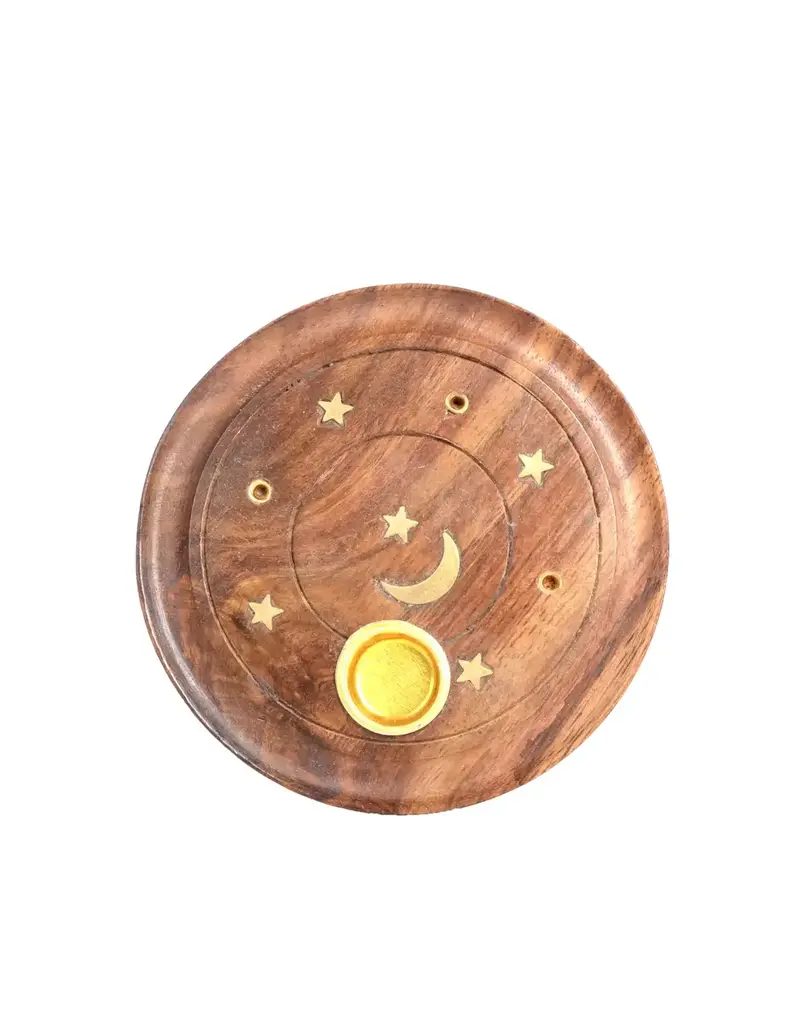 Benjamin International Round Moon & Star Cone and Stick Incense Burner