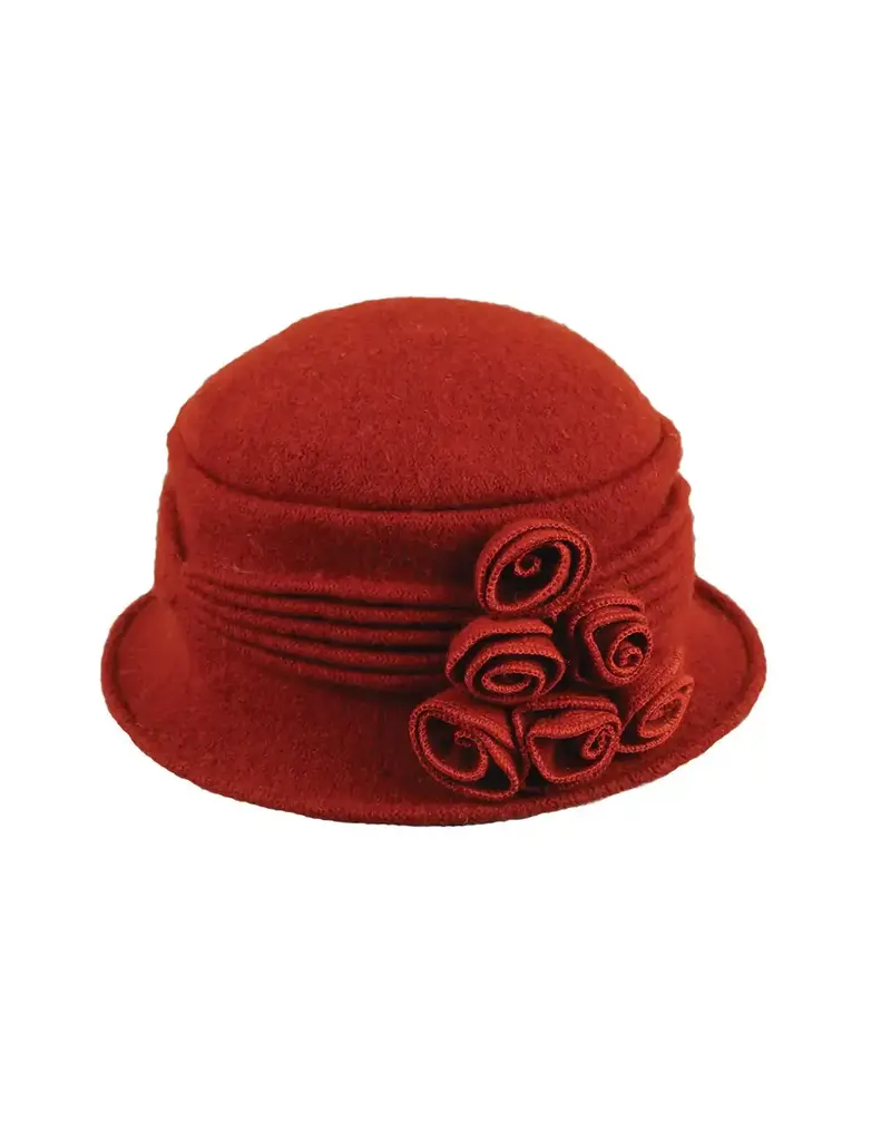 Jeanne Simmons Boiled Wool Ribbed Cloche Hat