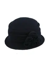 Jeanne Simmons Boiled Wool Ribbed Cloche Hat