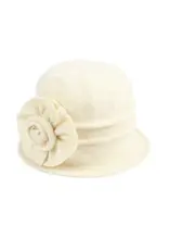 Jeanne Simmons Boiled Wool Pleated Hat