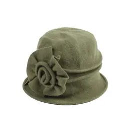 Jeanne Simmons Boiled Wool Pleated Hat