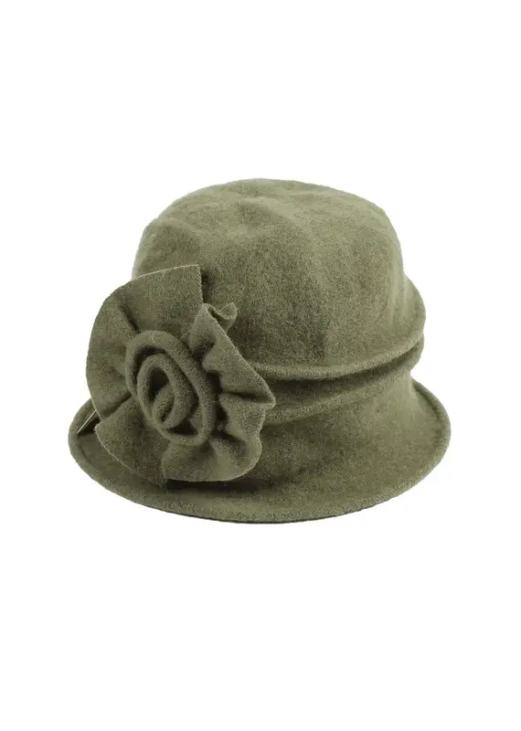 Jeanne Simmons Boiled Wool Pleated Hat