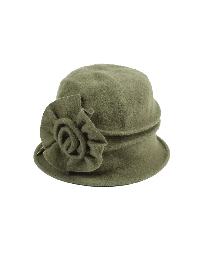 Jeanne Simmons Boiled Wool Pleated Hat