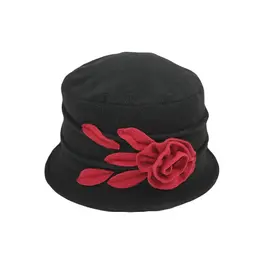 Jeanne Simmons Polar Fleece Floral Accent Hat