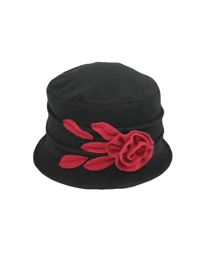 Jeanne Simmons Polar Fleece Floral Accent Hat