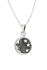 Tiger Mountain Moon and Stars Sterling Silver Necklace