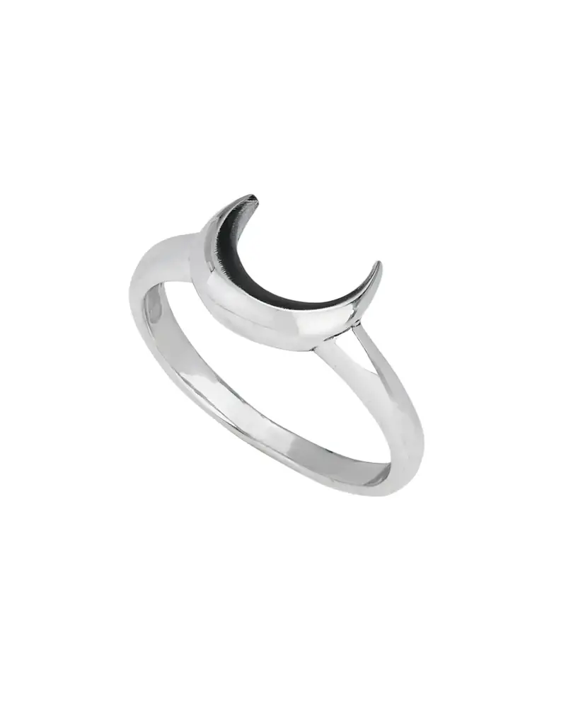Tiger Mountain It's Just A Phase Sterling Silver Crescent Moon Ring