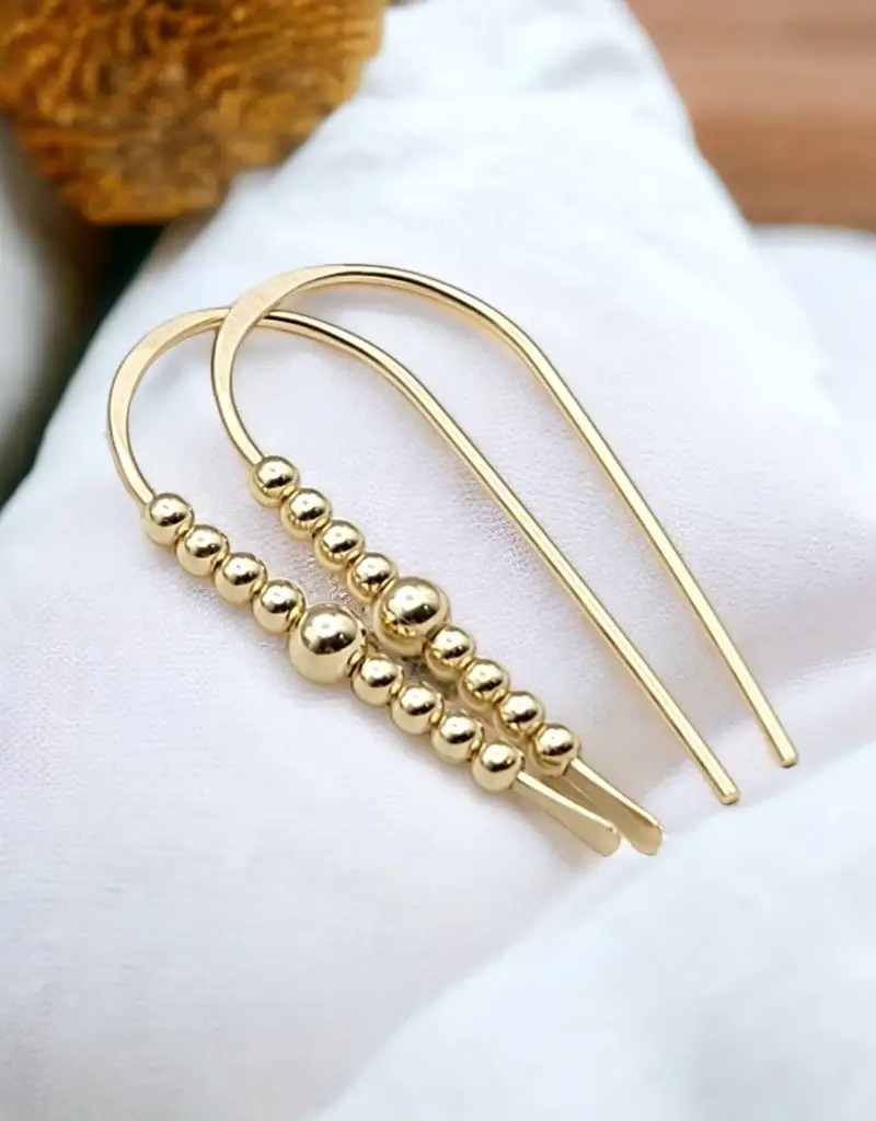 Bijou by Sam 14K Gold Filled Beaded Threader Earrings