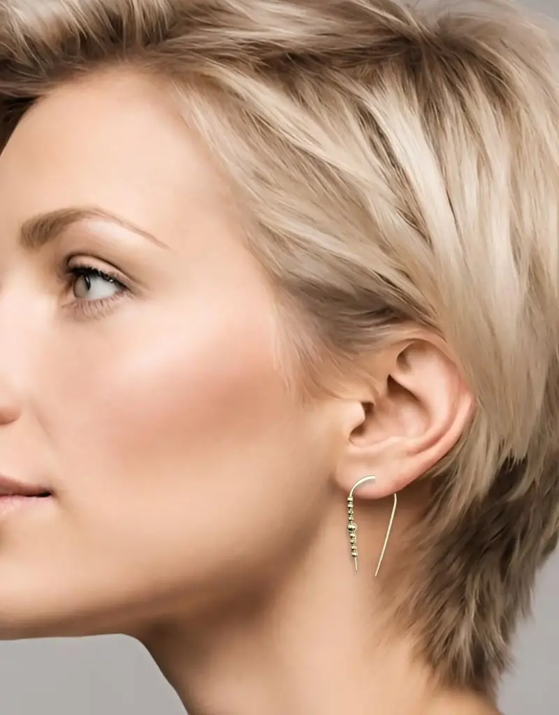 Bijou by Sam 14K Gold Filled Beaded Threader Earrings