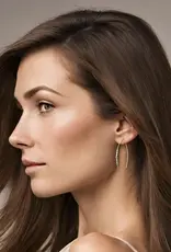 Bijou by Sam Contemporary Gold Beaded Threader Earrings