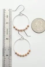 Bijou by Sam Sterling Silver Hoop Earrings with Copper Beads