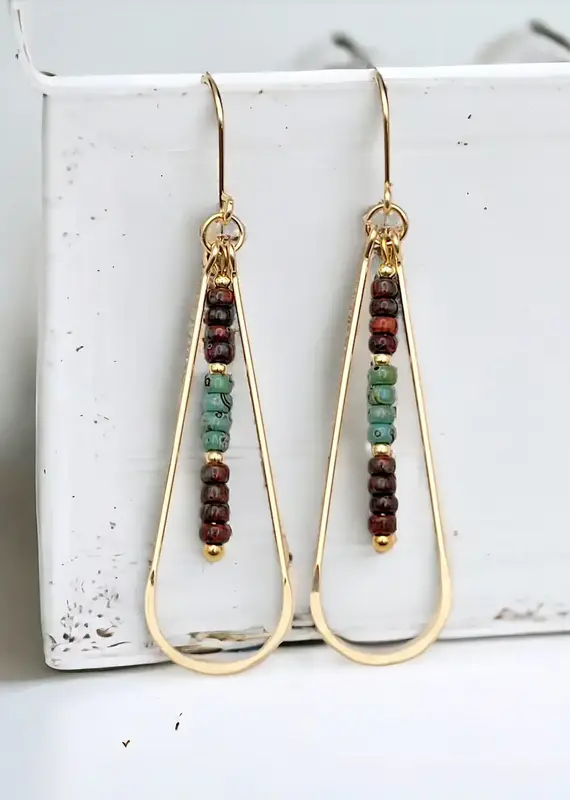 Bijou by Sam Long 14K Gold Filled Beaded Dangle Earrings
