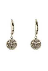 Baked Beads Etched Dragonfly Earrings