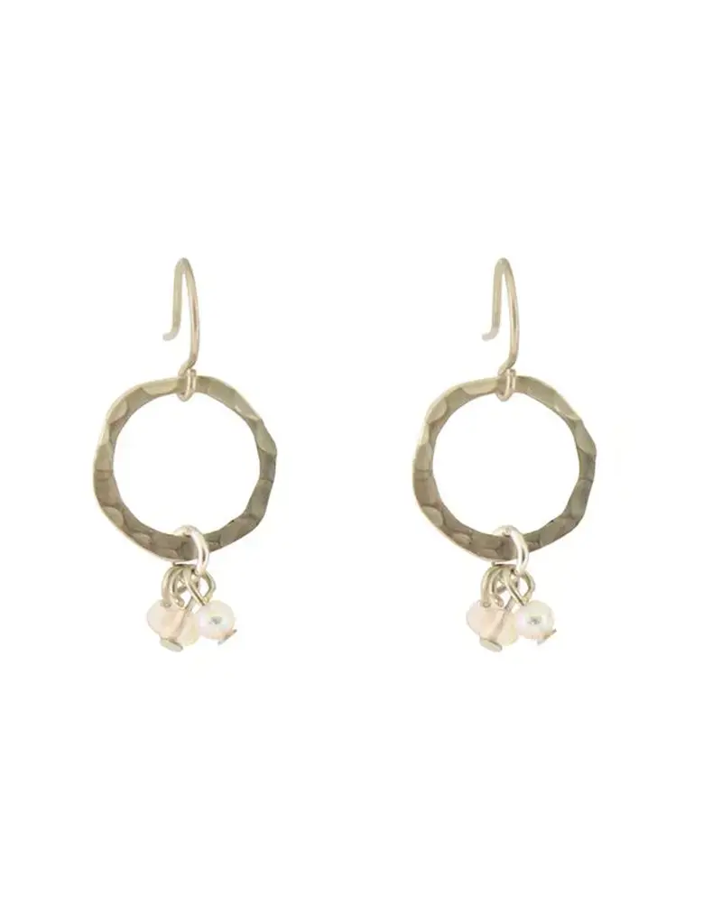 Baked Beads Bead Dangle Hoop Earrings