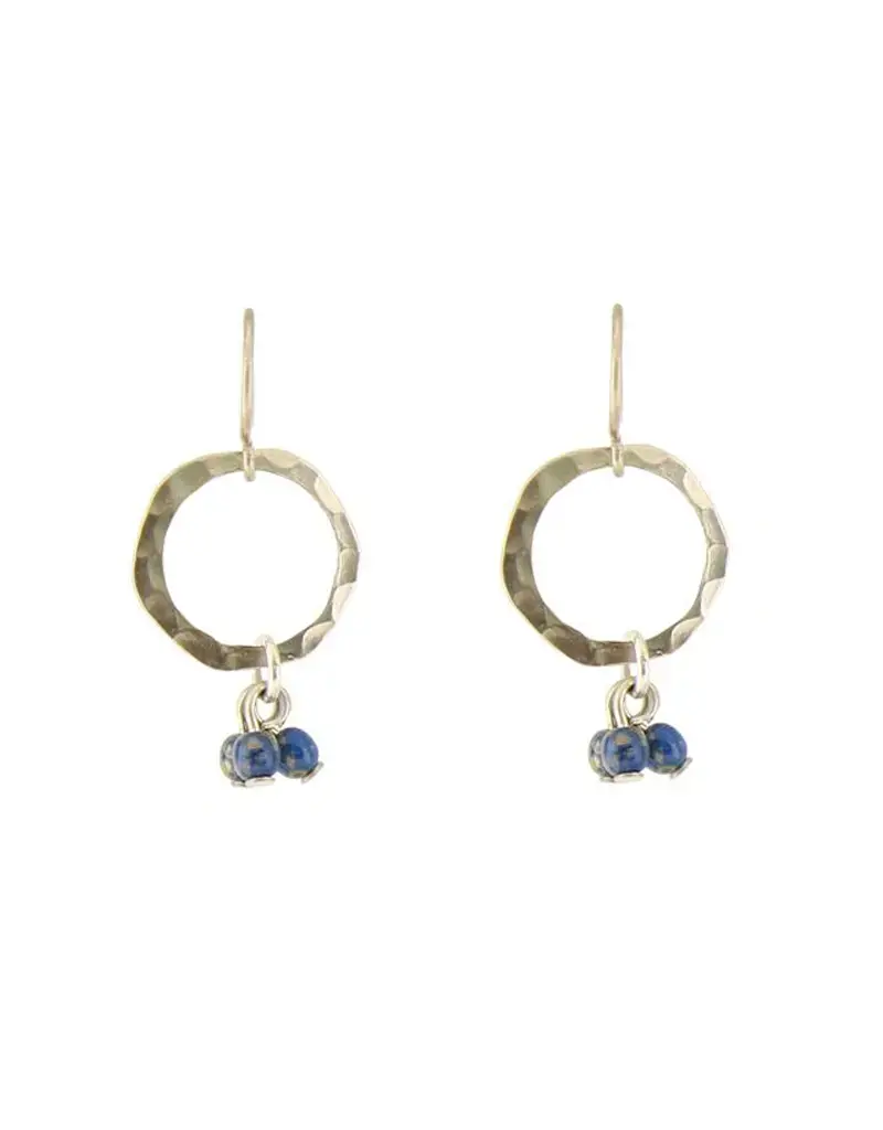 Baked Beads Bead Dangle Hoop Earrings