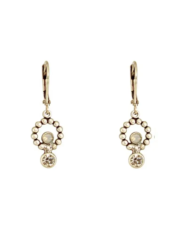 Baked Beads Multi-Crystal Dangle Earrings