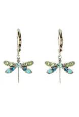 Baked Beads Crystal Dragonfly Earrings