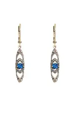Baked Beads Vintage Crystal Navette Earrings
