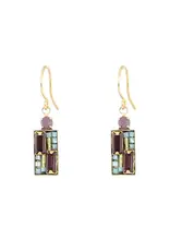 Baked Beads Geometric Rectangle Mosaic Earrings