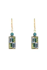 Baked Beads Geometric Rectangle Mosaic Earrings