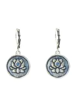 Baked Beads Enamel Lotus Earrings
