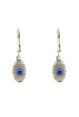 Baked Beads Etched Oval Earrings